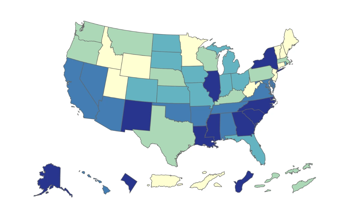 Chlamydia rates by state